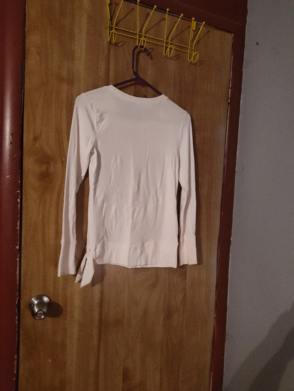 Justice White Long-Sleeve Top with Multicolor Sequin Peace Sign